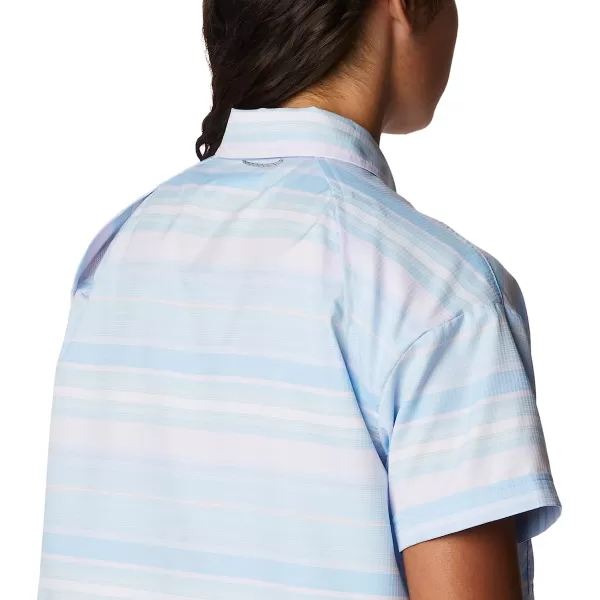 imageColumbia Womens Silver Ridge Utility Short Sleeve ShirtPurple TintPainted Hills Stripe