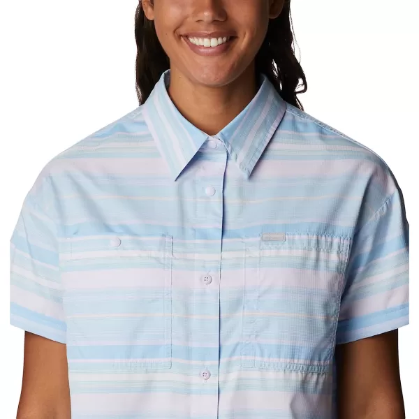 imageColumbia Womens Silver Ridge Utility Short Sleeve ShirtPurple TintPainted Hills Stripe