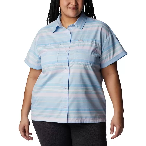 imageColumbia Womens Silver Ridge Utility Short Sleeve ShirtPurple TintPainted Hills Stripe