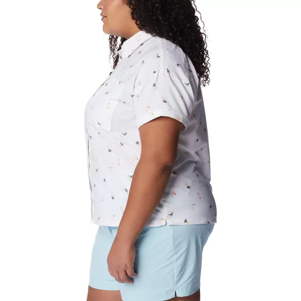 imageColumbia Womens Silver Ridge Utility Short Sleeve ShirtWhiteBaja Blitz