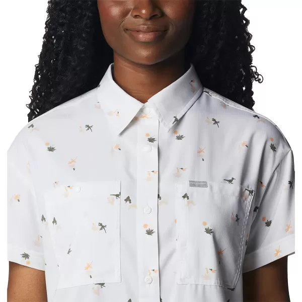 imageColumbia Womens Silver Ridge Utility Short Sleeve ShirtWhiteBaja Blitz