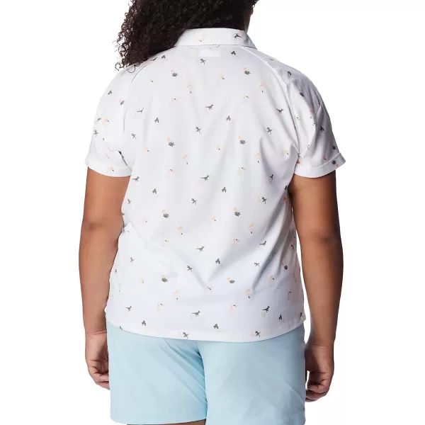 imageColumbia Womens Silver Ridge Utility Short Sleeve ShirtWhiteBaja Blitz