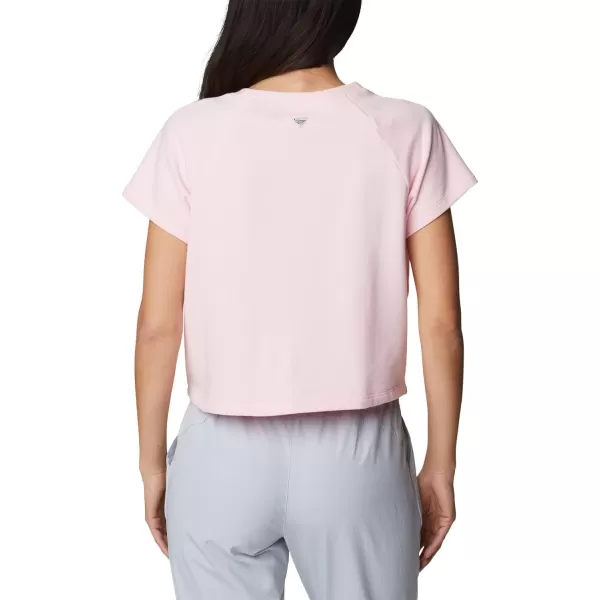 imageColumbia Womens Slack Water French Terry Short Sleeve ShirtSatin Pink