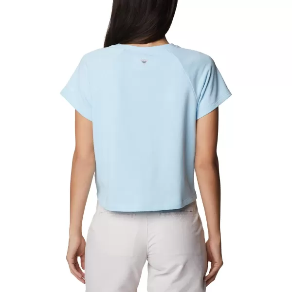 imageColumbia Womens Slack Water French Terry Short Sleeve ShirtSpring Blue