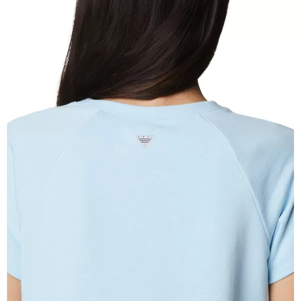 imageColumbia Womens Slack Water French Terry Short Sleeve ShirtSpring Blue