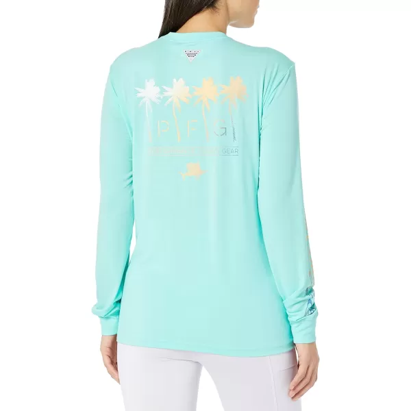 imageColumbia Womens Standard Slack Water Graphic Boyfriend Long SleeveGulf StreamLas Palmas