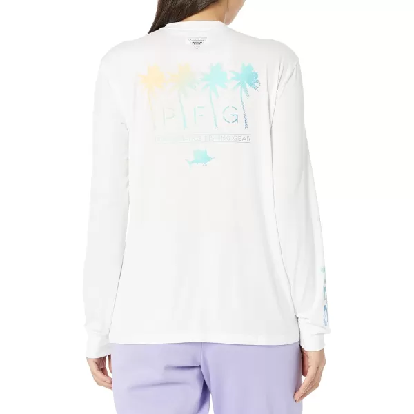 imageColumbia Womens Standard Slack Water Graphic Boyfriend Long SleeveWhiteLas Palmas