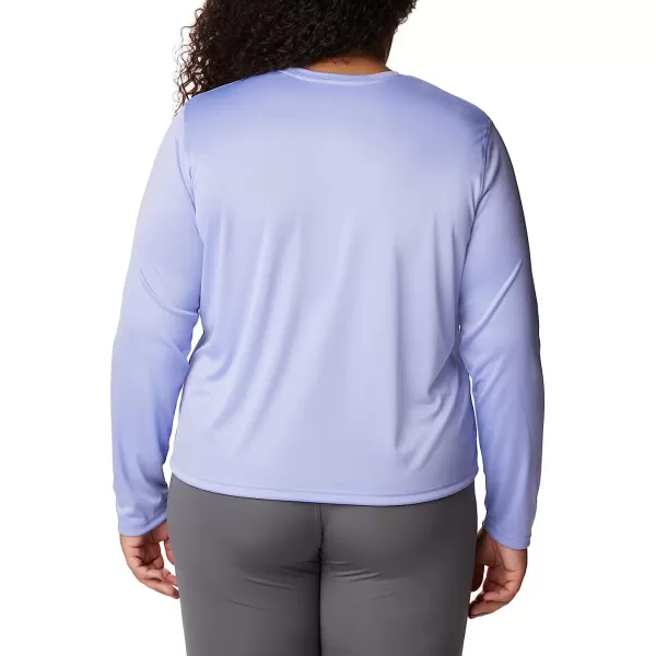 imageColumbia Womens Summerdry Graphic Long Sleeve TeeFrosted PurpleCsc Split Leaves Graphic