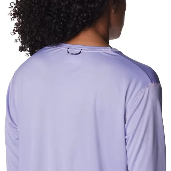 imageColumbia Womens Summerdry Graphic Long Sleeve TeeFrosted PurpleCsc Split Leaves Graphic