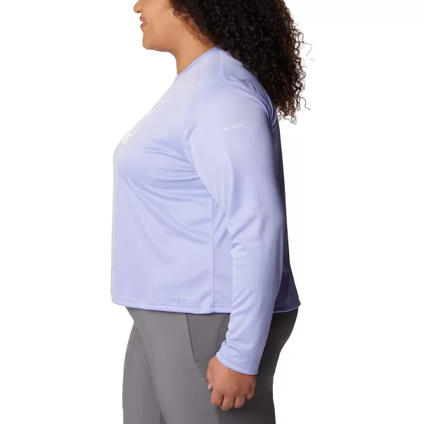 imageColumbia Womens Summerdry Graphic Long Sleeve TeeFrosted PurpleCsc Split Leaves Graphic
