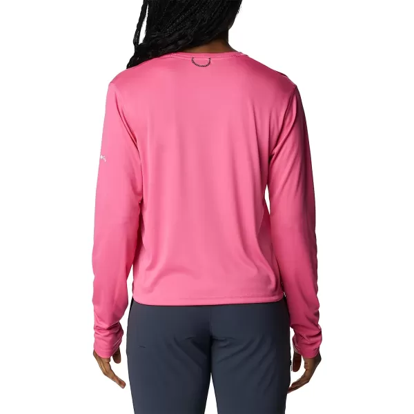 imageColumbia Womens Summerdry Graphic Long Sleeve TeeWild GeraniumCsc Split Leaves Graphic
