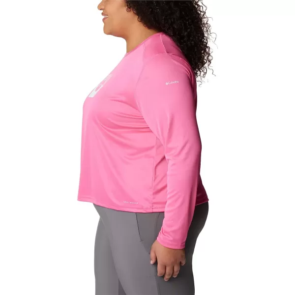 imageColumbia Womens Summerdry Graphic Long Sleeve TeeWild GeraniumCsc Split Leaves Graphic