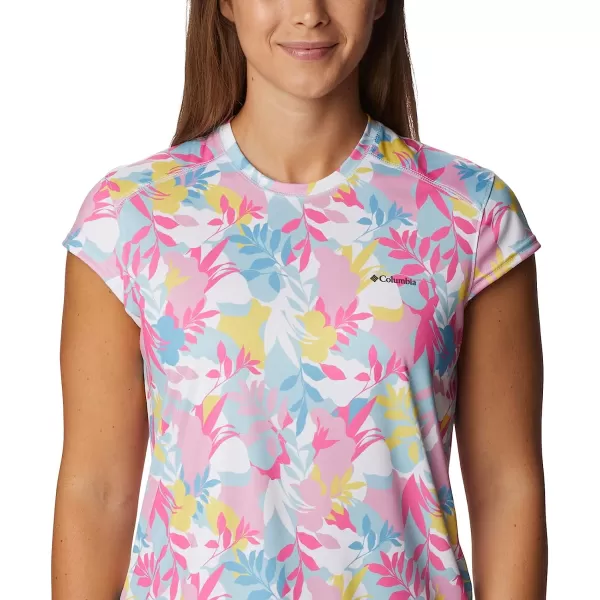imageColumbia Womens Summerdry Short Sleeve Printed TeeWhiteFloriated