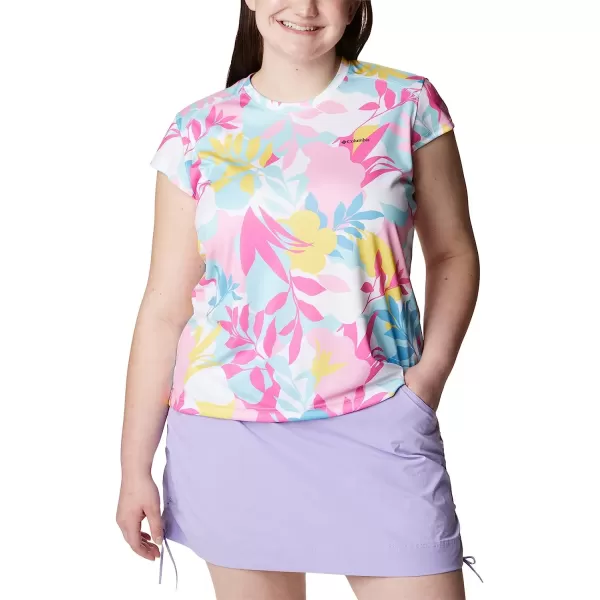 imageColumbia Womens Summerdry Short Sleeve Printed TeeWhiteFloriated