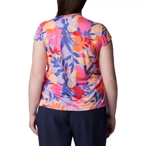 imageColumbia Womens Summerdry Short Sleeve Printed TeeWild GeraniumFloriated