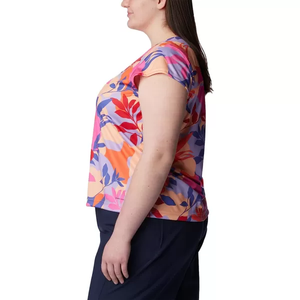 imageColumbia Womens Summerdry Short Sleeve Printed TeeWild GeraniumFloriated