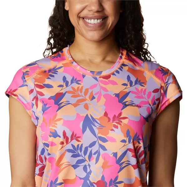 imageColumbia Womens Summerdry Short Sleeve Printed TeeWild GeraniumFloriated