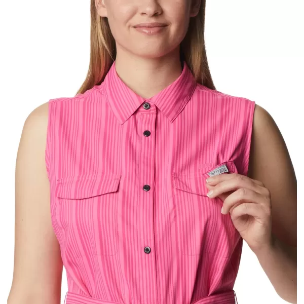 imageColumbia Womens Sun Drifter Woven Dress IiUltra Pink Vertical Stripe