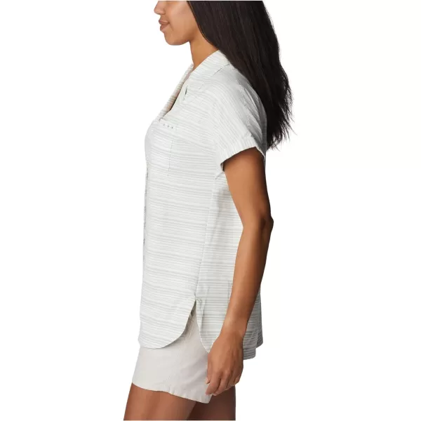 imageColumbia Womens Sun Drifter Woven Short SleeveCool Green Stripe