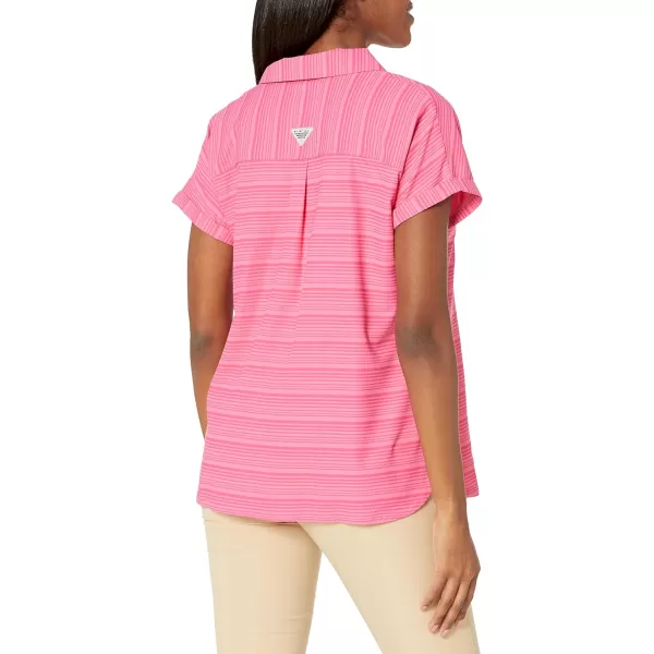 imageColumbia Womens Sun Drifter Woven Short SleeveUltra Pink Stripe