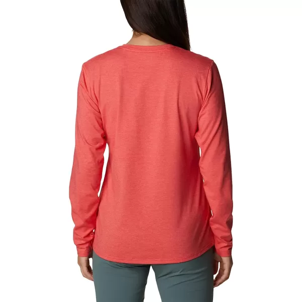 imageColumbia Womens Sun Trek Ls TeeRed Hibiscus Heather