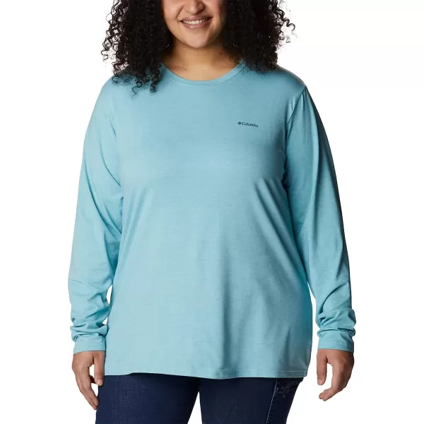 imageColumbia Womens Sun Trek Ls TeeSea Wave Heather