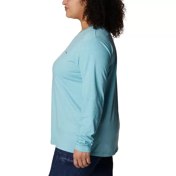 imageColumbia Womens Sun Trek Ls TeeSea Wave Heather