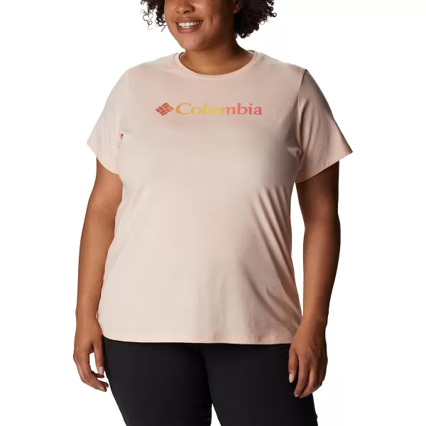 imageColumbia Womens Sun Trek Short Sleeve Graphic TeePeach Blossom HeatherCsc Gradient
