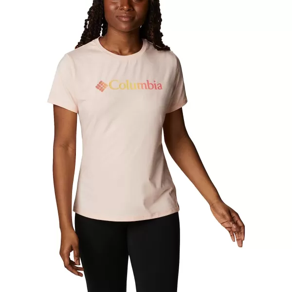 imageColumbia Womens Sun Trek Short Sleeve Graphic TeePeach Blossom HeatherCsc Gradient