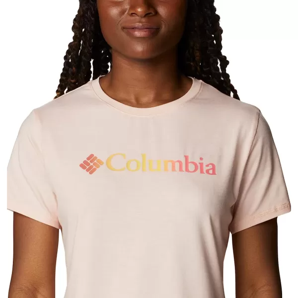 imageColumbia Womens Sun Trek Short Sleeve Graphic TeePeach Blossom HeatherCsc Gradient