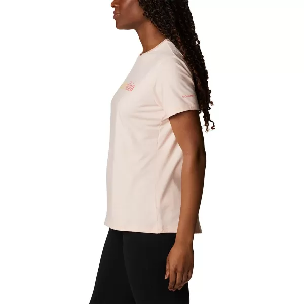 imageColumbia Womens Sun Trek Short Sleeve Graphic TeePeach Blossom HeatherCsc Gradient