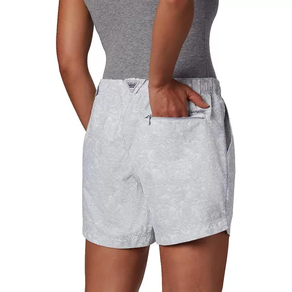 imageColumbia Womens Super Backcast Water ShortCirrus Grey Buoy Waves Print