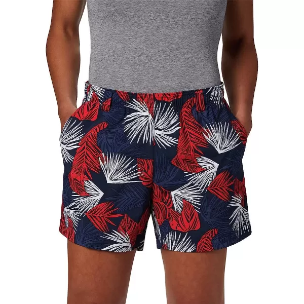 imageColumbia Womens Super Backcast Water ShortCollegiate Navy Feathery Leaves Print