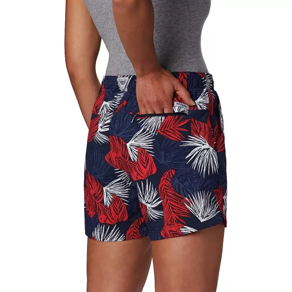 imageColumbia Womens Super Backcast Water ShortCollegiate Navy Feathery Leaves Print