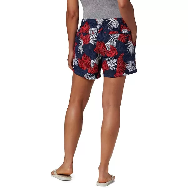 imageColumbia Womens Super Backcast Water ShortCollegiate Navy Feathery Leaves Print