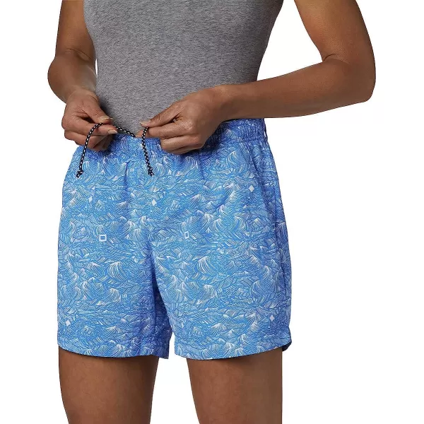 imageColumbia Womens Super Backcast Water ShortStormy Blue Buoy Waves Print