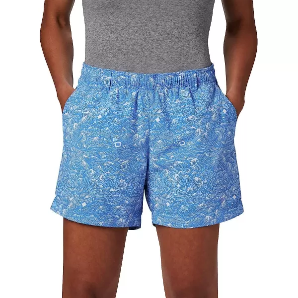 imageColumbia Womens Super Backcast Water ShortStormy Blue Buoy Waves Print