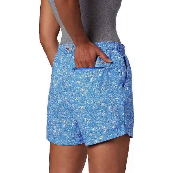 imageColumbia Womens Super Backcast Water ShortStormy Blue Buoy Waves Print