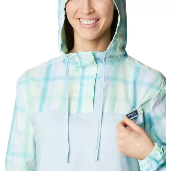 imageColumbia Womens Super Tamiami HoodieSpring BlueKey West Sea Blur Check