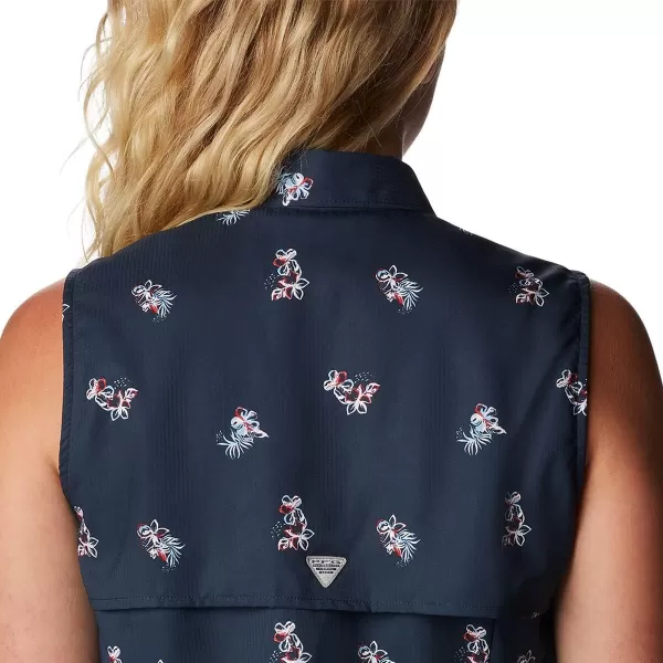 imageColumbia Womens Super Tamiami Sleeveless ShirtCollegiate Navy Bouquet Foray