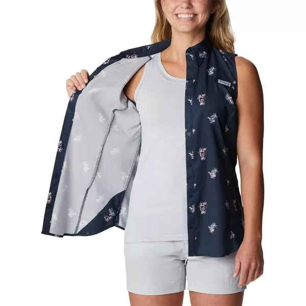 imageColumbia Womens Super Tamiami Sleeveless ShirtCollegiate Navy Bouquet Foray