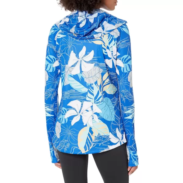 imageColumbia Womens Super Tidal Tee HoodieBlue Macaw Tropamix Fish