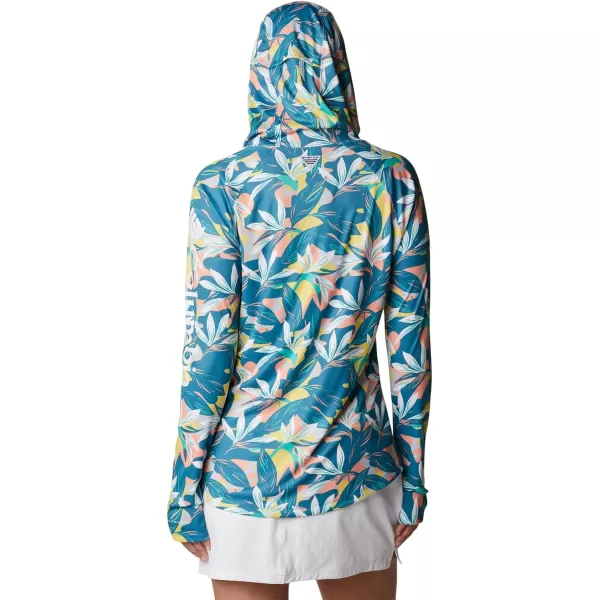 imageColumbia Womens Super Tidal Tee HoodieElectric Turquoise Hidden Paradise