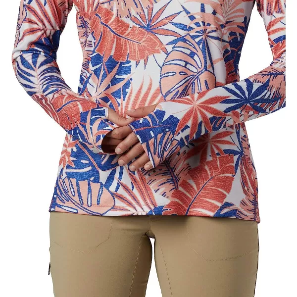 imageColumbia Womens Super Tidal Tee HoodieLychee Tropical Print