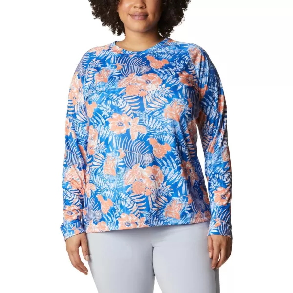 imageColumbia Womens Super Tidal Tee Long SleeveHarbor Blue Batik Floral Print