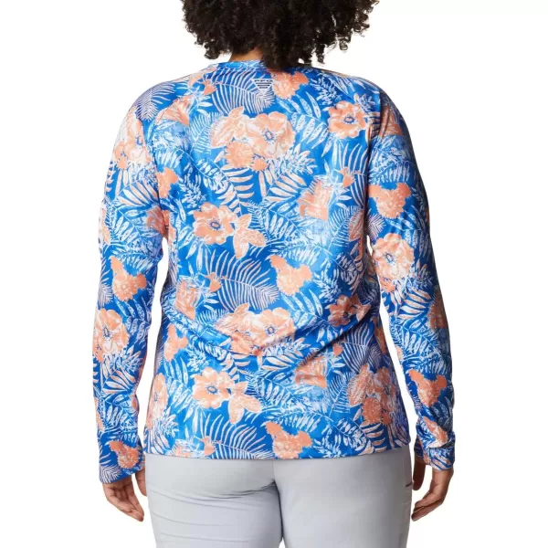 imageColumbia Womens Super Tidal Tee Long SleeveHarbor Blue Batik Floral Print