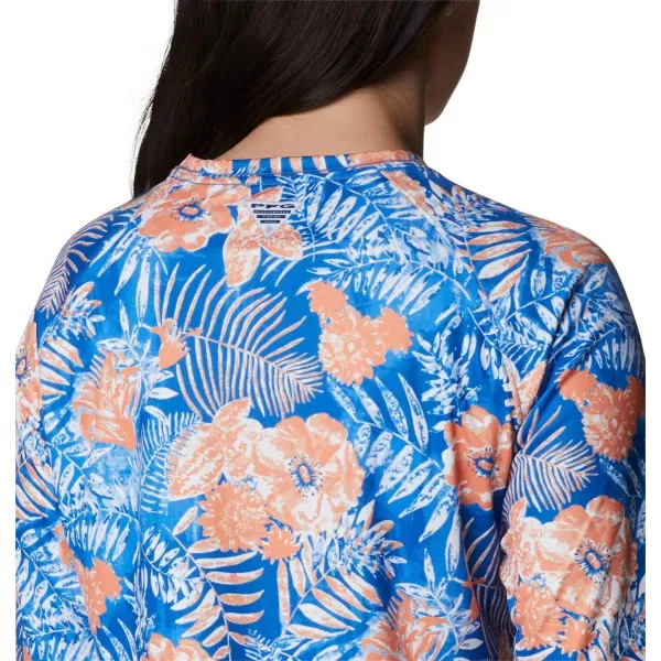 imageColumbia Womens Super Tidal Tee Long SleeveHarbor Blue Batik Floral Print