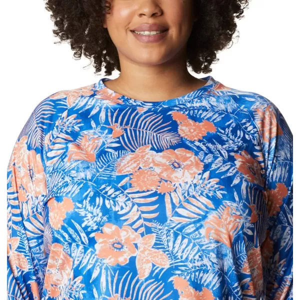 imageColumbia Womens Super Tidal Tee Long SleeveHarbor Blue Batik Floral Print
