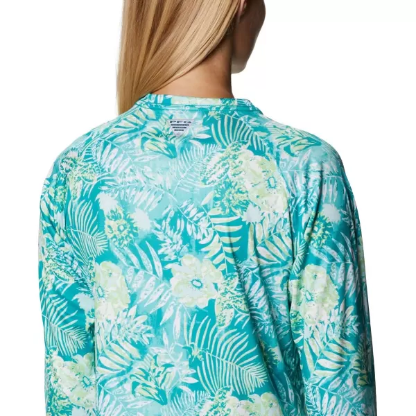 imageColumbia Womens Super Tidal Tee Long SleeveTropic Water Batik Floral Print