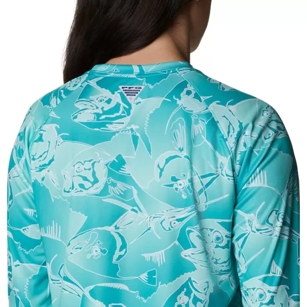 imageColumbia Womens Super Tidal Tee Long SleeveTropic Water Fish Frenzy Print
